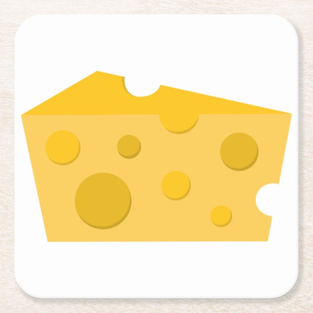 Dessous-de-verre Carré En Papier Bloc de fromage (Devant)