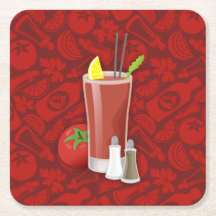 Dessous-de-verre Carré En Papier Bloody Mary
