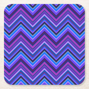 Dessous-de-verre Carré En Papier Blue and purple zigzag