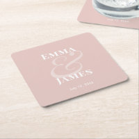 Blush Minimalist Ampersand Mariage | Inversé