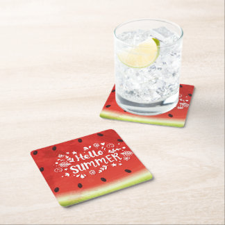 Dessous-de-verre Carré En Papier Bonjour Watermelon