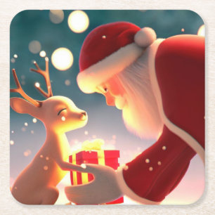 Dessous-de-verre Carré En Papier Bonté de Noël 1