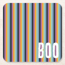 Boo ! Bandes d'Halloween orange et violet