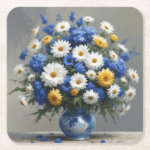 Dessous-de-verre Carré En Papier Bouquet de fleurs Elégante aquarelle