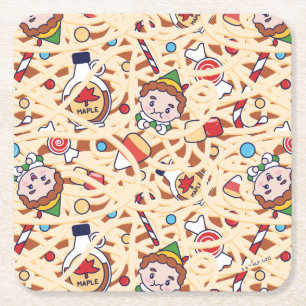 Dessous-de-verre Carré En Papier Buddy l'Elfe   Motif de Noël