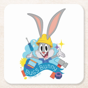 Dessous-de-verre Carré En Papier BUGS BUNNY BUILDERS™ Art du personnage BUGS BUNNY
