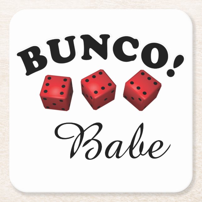 Dessous-de-verre Carré En Papier Bunco Dice Sixes Bunco Babe (Devant)