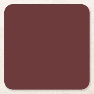 Dessous-de-verre Carré En Papier Burgundy Deep Red Personnalisé