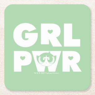 Dessous-de-verre Carré En Papier Buttercup : Girl power