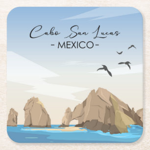 Dessous-de-verre Carré En Papier Cabo San Lucas Mexique