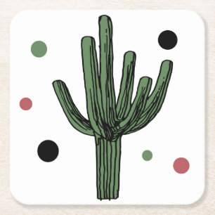Dessous-de-verre Carré En Papier Cactus