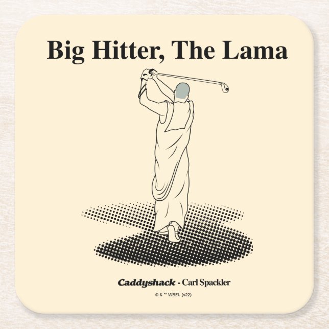 Dessous-de-verre Carré En Papier Caddyshack | Big Hitter, Le Lama (Devant)