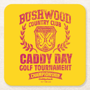 Dessous-de-verre Carré En Papier Caddyshack   Bushwood Country Club Caddy Day