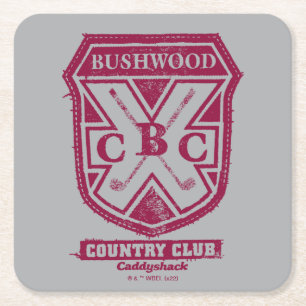 Dessous-de-verre Carré En Papier Caddyshack   Bushwood Country Club Crest
