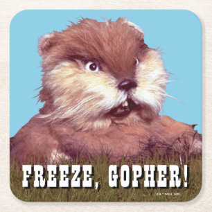 Dessous-de-verre Carré En Papier Caddyshack   Freeze, Gopher !