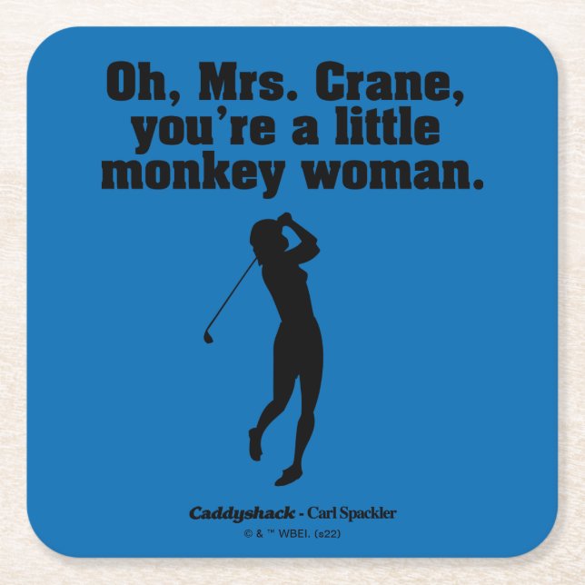 Dessous-de-verre Carré En Papier Caddyshack | Oh Mme Crane (Devant)