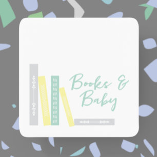 Dessous-de-verre Carré En Papier Cadeau de naissance pour livres