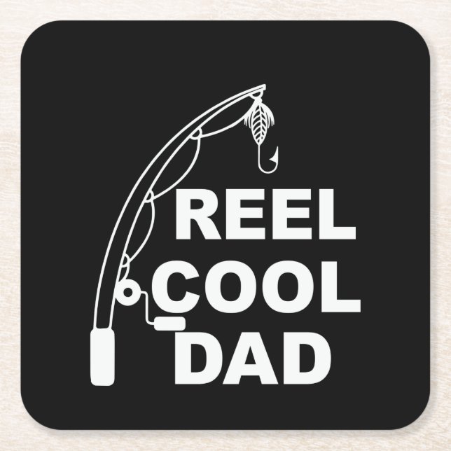 Dessous-de-verre Carré En Papier Cadeaux papa | Reel Cool Papa (Devant)