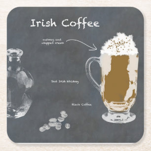 Dessous-de-verre Carré En Papier Café irlandais