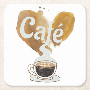 Dessous-de-verre Carré En Papier Café - Louveur de café