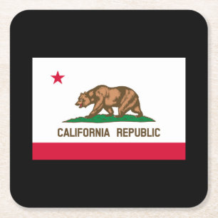 Dessous-de-verre Carré En Papier California State Flag Design
