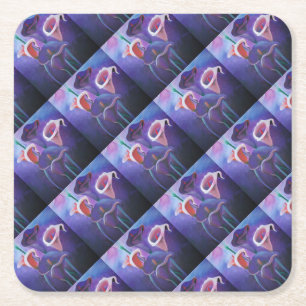 Dessous-de-verre Carré En Papier Callas Violet Lilac Et Violet Art