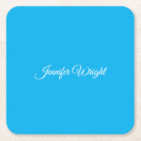 Calligraphie minimaliste plaine moderne azure bleu
