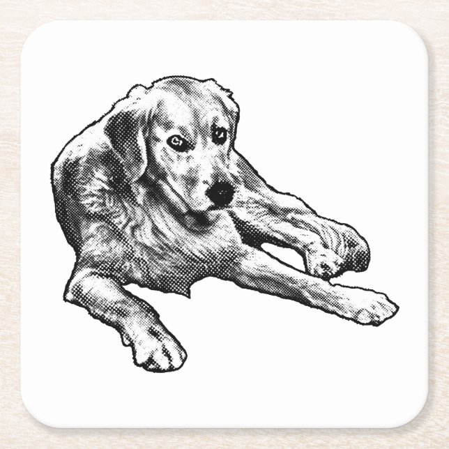 Dessous-de-verre Carré En Papier Calme du tableau : Grain d'or (Devant)