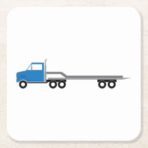 Dessous-de-verre Carré En Papier Camion à plat