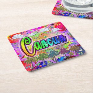 Dessous-de-verre Carré En Papier Cancun Vista Express Coaster