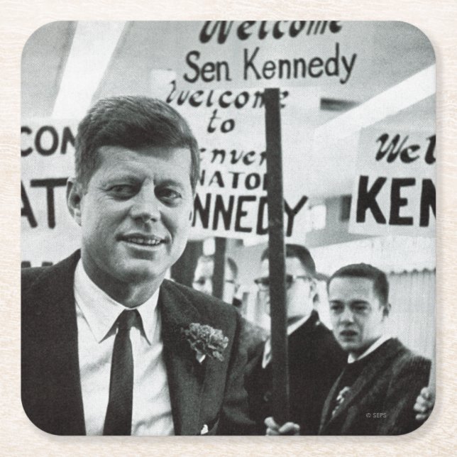 Dessous-de-verre Carré En Papier Candidat Kennedy (Devant)