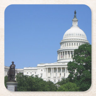 Dessous-de-verre Carré En Papier Capitol Building à Washington DC