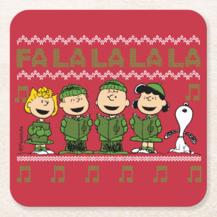 Dessous-de-verre Carré En Papier Caroling Christmas Sweater Graphic