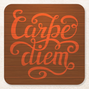 Dessous-de-verre Carré En Papier Carpe Diem