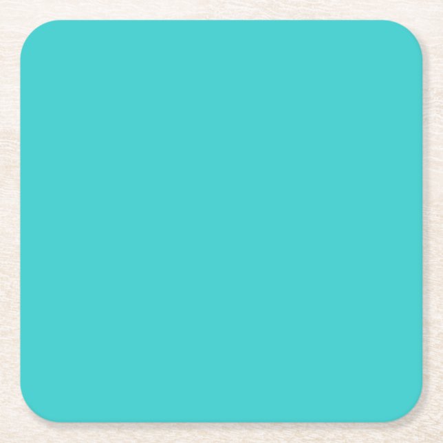 Dessous-de-verre Carré En Papier Carré dessous de verre bleu turquoise (Devant)