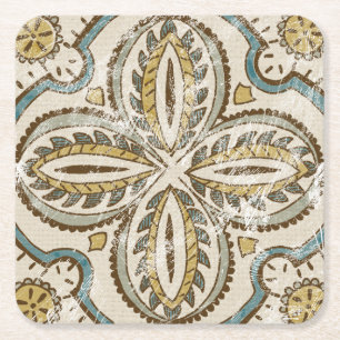 Dessous-de-verre Carré En Papier Carré Non-Embelli III de batik