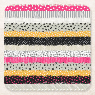 Dessous-de-verre Carré En Papier Carrelage en Patchwork : Conception Versatile Sans