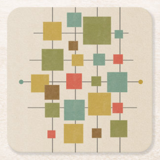 Dessous-de-verre Carré En Papier Carrés géométriques MCM - Porte magnétique multi c