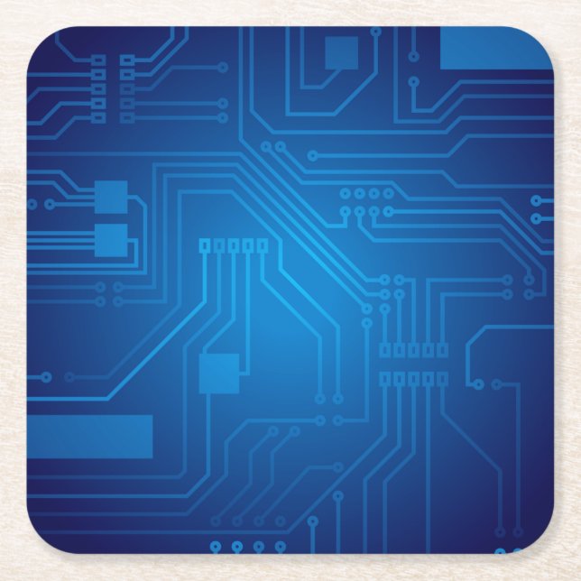 Dessous-de-verre Carré En Papier Carte à circuit imprimé (PCB) (Devant)