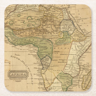 Dessous-de-verre Carré En Papier Carte de l'Afrique par Worcester