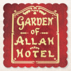 Carte du dessous de verre du Garden of Allah Hotel