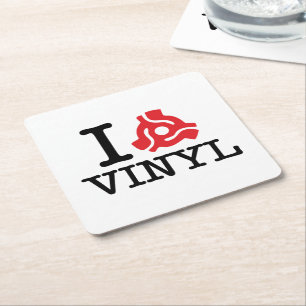 Dessous-de-verre Carré En Papier Carte I 45 Vinyl
