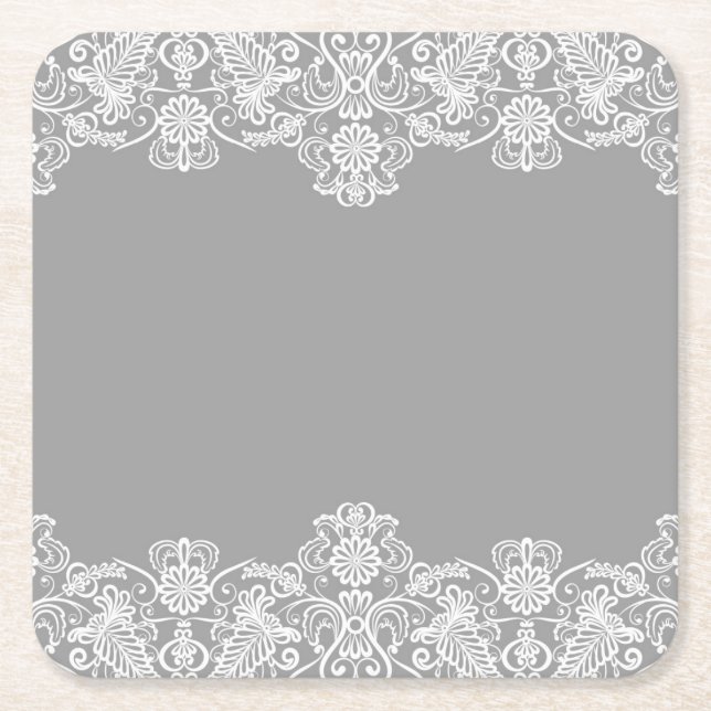 Dessous-de-verre Carré En Papier Carte mariage (Devant)