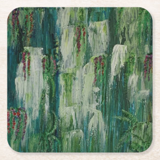 Dessous-de-verre Carré En Papier Cascades hawaïennes - Kauai