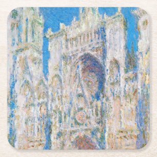 Dessous-de-verre Carré En Papier Cathédrale de Rouen (lumière du soleil), Monet