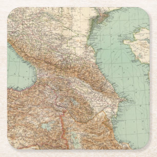 Dessous-de-verre Carré En Papier Caucasia 7374, Mer Caspienne