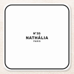 Dessous-de-verre Carré En Papier CC (Chic et classique)