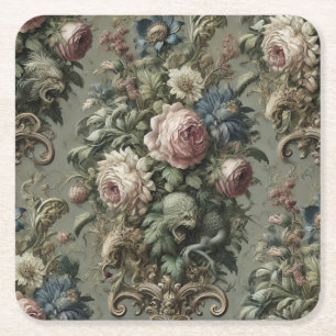 Dessous-de-verre Carré En Papier Ce qui se cache sous la fleur - gothique victorien