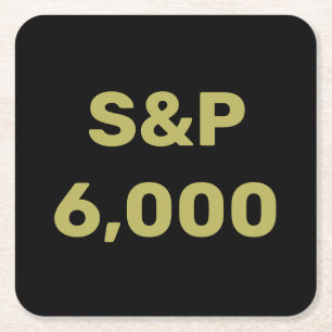 Dessous-de-verre Carré En Papier Célébration de l'indice de Stock de niveau S&P 6 0