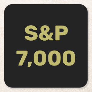 Dessous-de-verre Carré En Papier Célébration de l'indice de Stock de niveau S&P 7 0